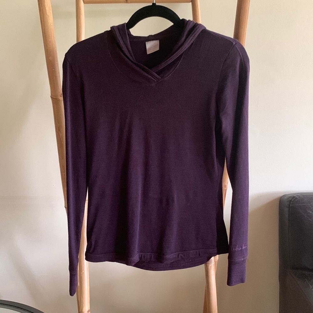 Deep plum merino hoodie
